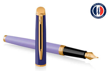 Перьевая ручка WATERMAN Ручка перьев. Hemisphere Colour Blocking  Purple GT F сталь нержавеющая/позолота подар.кор.