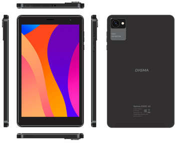Планшет Digma Optima 8305C 4G SC9863A  8C RAM3Gb ROM32Gb 8" IPS 1280x800 LTE 1Sim Android 12 черный 5Mpix 2Mpix BT GPS WiFi Touch microSD 128Gb 4000mAh