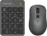 Комплект (клавиатура+мышь) A4TECH Числовой блок + мышь Fstyler FG1600C Air клав:серый мышь:серый/черный USB беспроводная slim