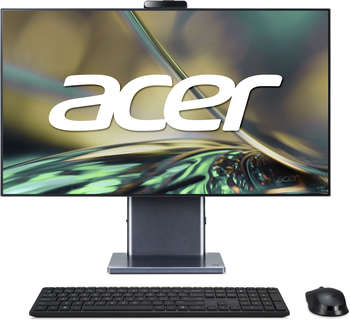 Моноблок Acer Aspire S27-1755 27" WQHD i5 1240P  8Gb SSD512Gb Iris Xe CR Eshell GbitEth WiFi BT 135W клавиатура мышь Cam серый 2560x1440