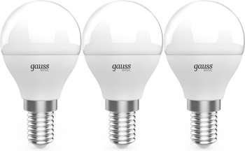 Лампа GAUSS светодиодная Basic 10531252T 5.5Вт цок.:E14 шар 220B 4100K св.свеч.бел.нейт.