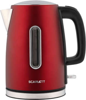 Чайник/Термопот SCARLETT Чайник электрический SC-EK21S83 1.7л. 2200Вт красный/черный корпус: металл