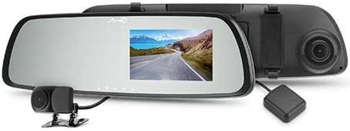Автомобильный видеорегистратор MIO Видеорегистратор R47D черный 2Mpix 1080x1920 1080p 135гр. GPS MSC8336