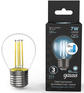 Лампа GAUSS светодиодная Filament 7Вт цок.:E27 шар 220B 4100K св.свеч.бел.нейт.