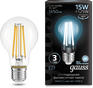 Лампа GAUSS светодиодная Filament 102902215 15Вт цок.:E27 груша 220B 4100K св.свеч.бел.нейт.