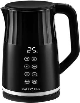 Чайник/Термопот GALAXY LINE Чайник электрический GL 0337 1.7л. 2200Вт черный корпус: металл/пластик