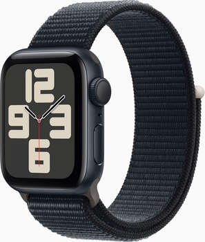 Умные часы, браслет Apple Смарт-часы Watch SE 2023 A2722 40мм OLED корп.темная ночь Sport Loop рем.темная ночь разм.брасл.:130-200мм