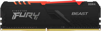 Оперативная память Kingston Память DDR4 16GB 3200MHz KF432C16BB12A/16 Fury Beast RGB RTL Gaming PC4-25600 CL16 DIMM 288-pin 1.35В dual rank с радиатором Ret