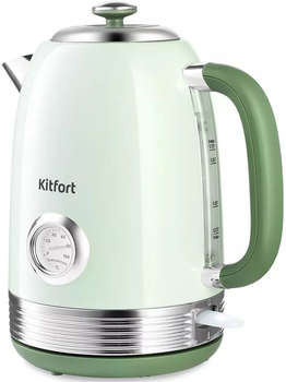 Чайник/Термопот KITFORT Чайник электрический КТ-6604 1.7л. 2200Вт мятный корпус: металл/пластик
