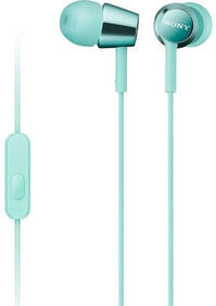 Наушники Sony Гарнитура вкладыши MDR-EX155AP 1.2м голубой проводные в ушной раковине