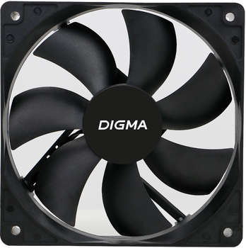 Кулер Digma Вентилятор DFAN-120-7 120x120x25mm черный 3-pin 4-pin 23dB 73gr Ret