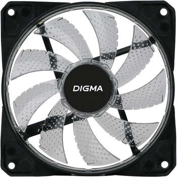 Кулер Digma Вентилятор DFAN-FRGB2 RGB 120x120x25mm черный 3-pin 4-pin 23dB 115gr Ret