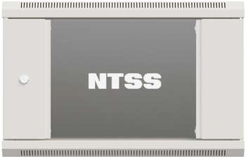 Шкаф, стойка NTSS Шкаф коммутационный Премиум  настенный 6U 600x450мм пер.дв.стекл 60кг серый 365мм 16кг 220град. 370мм IP20 сталь