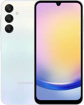 Смартфон Samsung SM-A256E Galaxy A25 256Gb 8Gb голубой моноблок 3G 4G 2Sim 6.5" 1080x2340 Android 14 50Mpix 802.11 a/b/g/n/ac NFC GPS GSM900/1800 GSM1900 TouchSc microSD max1024Gb