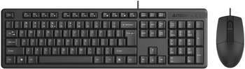 Комплект (клавиатура+мышь) A4TECH Клавиатура + мышь KR-3330S клав:черный мышь:черный USB