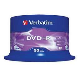 Оптический диск Verbatim Диски DVD+R  4.7Gb 16-х , 50 шт, Cake Box
