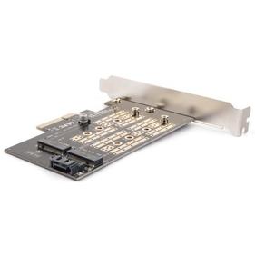 Бокс для HDD AgeStar Переходник-конвертер AS-MC02 для M.2 SATA SSD+M.2 NVME в PCIe 3.0