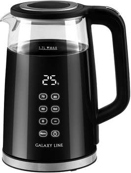 Чайник/Термопот GALAXY LINE Чайник электрический GL 0342 1.7л. 2200Вт черный корпус: стекло/пластик