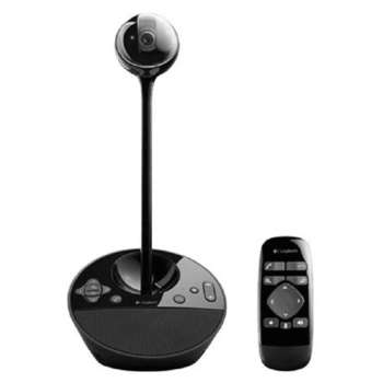 Видеоконференцсвязь Logitech Веб-камера для видеоконференций BCC950, конструкция "всё-в-одном" для установки на столе: камера, устройство громкой связи, пульт ДУ, V-U0029 960-001005