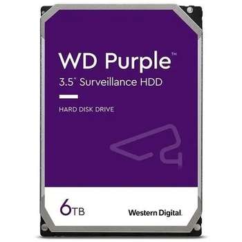 Жесткий диск HDD Western Digital 6TB WD Purple   {Serial ATA III, 5400- rpm, 256Mb, 3.5"}