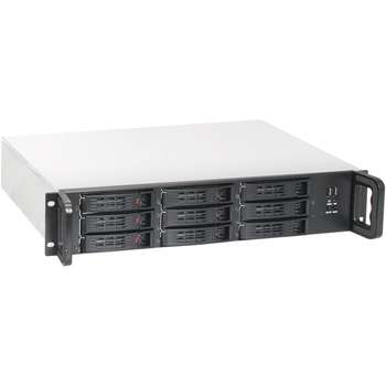 EXEGATE EX285223RUS Серверный корпус Pro 2U650-HS09 <RM 19", высота 2U, глубина 650, БП 2U-500ADS, 9xHotSwap, 2*USB>