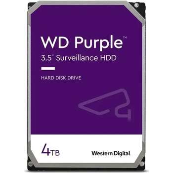 Жесткий диск HDD Western Digital 4TB WD Purple  {Serial ATA III, 5400- rpm, 256Mb, 3.5"}