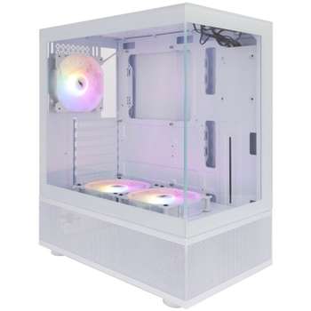 Корпус 1STPLAYER MIKU Mi7-A White / ATX / 3x120mm LED fans / Mi7-A-WH-2F1R-W-1F1-W