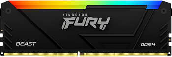 Оперативная память Kingston Память DDR4 16GB 2666MHz KF426C16BB2A/16 Fury Beast RGB RTL Gaming PC4-21300 CL16 DIMM 288-pin 1.2В dual rank с радиатором Ret