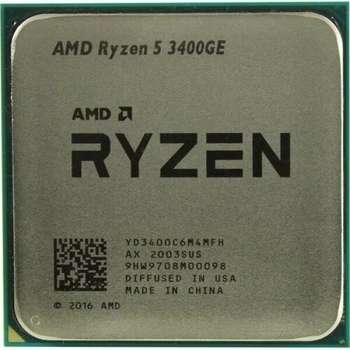 Процессор AMD CPU  Ryzen 5 3400GE OEM  {3.3GHz/RX Vega 11 AM4 }