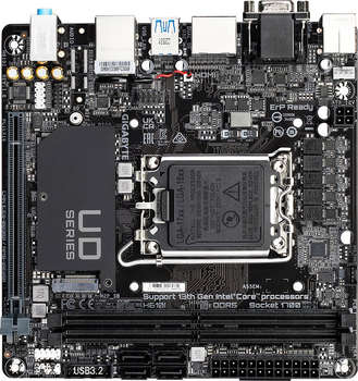 Материнская плата Gigabyte H610I Soc-1700 Intel H610 2xDDR5 mini-ITX AC`97 8ch GbLAN+VGA+HDMI+DP