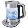 Чайник/Термопот KITFORT Чайник КТ-616, 1,5 л, 2200 Вт, закрытый нагревательный элемент, ТЕРМОРЕГУЛЯТОР, стекло, серебристый, KT-616