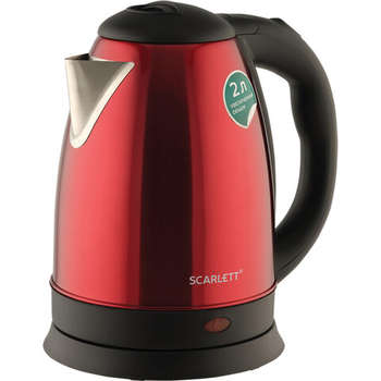 Чайник/Термопот SCARLETT Чайник SC-EK21S76, 2 л, 1800 Вт, закрытый нагревательный элемент, сталь, красный
