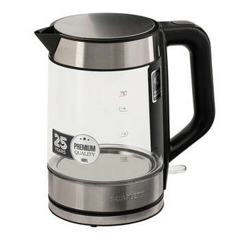Чайник/Термопот SCARLETT Чайник SC-EK27G101, 1,8 л, 2200 Вт, закрытый нагревательный элемент, стекло, черный