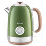 Чайник/Термопот KITFORT Чайник КТ-6110, 1,7 л, 2200 Вт, закрытый нагревательный элемент, сталь, зеленый/бежевый