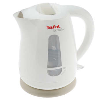 Чайник/Термопот TEFAL Чайник KO29913E, 1,5 л, 2200 Вт, закрытый нагревательный элемент, пластик, белый, 7211000396