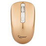 Мышь Gembird беспроводная бесшумная MUSW-400-G, 3 кнопки+1 колесо-кнопка, оптическая, бело-золотая