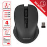 Мышь SONNEN беспроводная с бесшумным кликом V18, USB, 800/1200/1600 dpi, 4 кнопки, черная, 513514