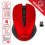 Мышь SONNEN беспроводная с бесшумным кликом V18, USB, 800/1200/1600 dpi, 4 кнопки, красная, 513516