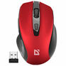 Мышь DEFENDER беспроводная Prime MB-053, USB, 5 кнопок + 1 колесо-кнопка, оптическая, красная, 52052