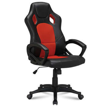 Игровое кресло BRABIX Кресло компьютерное "Rider EX-544", экокожа черная/ткань красная, 531583