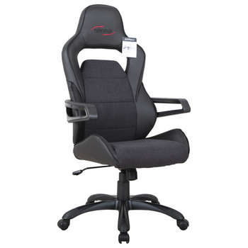 Игровое кресло BRABIX Кресло компьютерное "Nitro GM-001", ткань, экокожа, черное, 531817