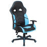Игровое кресло BRABIX Кресло компьютерное "Storm GM-006", регулируемые подлокотники, экокожа, черное/голубое, 532501