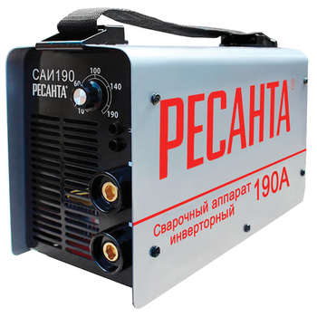Сварочный аппарат РЕСАНТА инверторный, сварочный ток до 190 А, диаметр электрода до 5 мм, САИ 190, 65/2