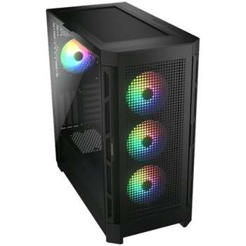 Корпус COUGAR Airface Pro RGB Black 4x120MM ARGB FAN, ARGB FAN HUB, БЕЗ БП, ЧЕРНЫЙ, E-ATX