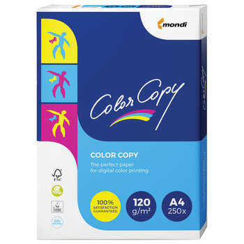 Бумага COLOR COPY, А4, 120 г/м2, 250 л., для полноцветной лазерной печати, А++, Австрия, 161%