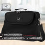 Brauberg Сумка-портфель с отделением для ноутбука 13-14", "Profi", откидная крышка, черная, 37х28х7 см, 240440