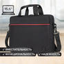 Сумка Brauberg портфель PRACTICAL с отделением для ноутбука 15,6", "Red line", черная, 29х40х7 см, 270829