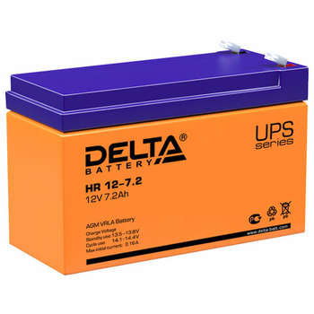 Аккумулятор для ИБП Delta Аккумуляторная батарея для ИБП любых торговых марок, 12 В, 7,2 Ач, 151х65х94 мм, DELTA, HR 12-7.2