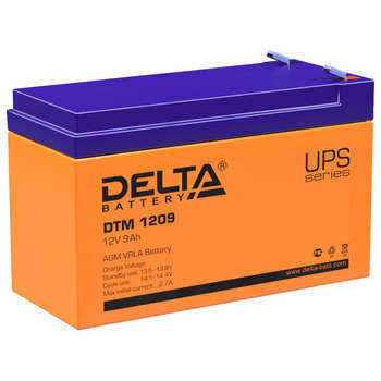 Аккумулятор для ИБП Delta Аккумуляторная батарея для ИБП любых торговых марок, 12 В, 9 Ач, 151х65х94 мм, DELTA, DTM 1209