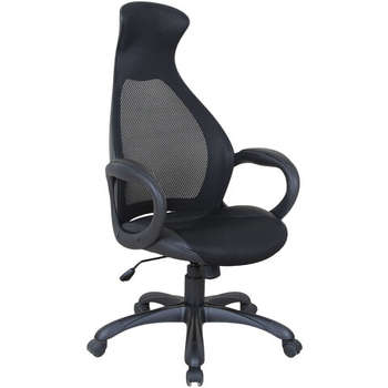 Кресло BRABIX офисное PREMIUM "Genesis EX-517", пластик черный, ткань/экокожа/сетка черная, 531574